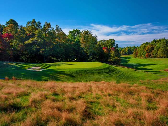 The fifth hole at Roaring Gap Club in Roaring Gap, N.C.  
